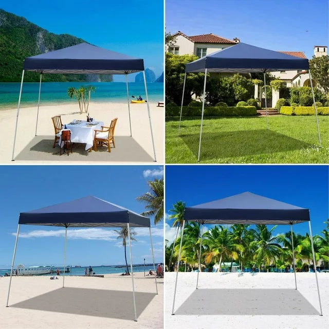 6.5' x6.5' Canopy Pop Up Wedding Party Tent Folding Gazebo Beach Canopy Car Tent w/ Carry Bag