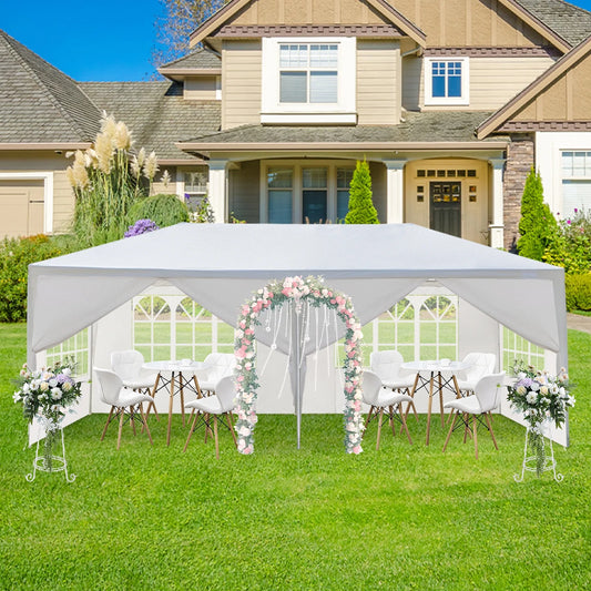 10'x20' Canopy Party Wedding Tent Gazebo Pavilion Patio Events W/6 or 4 Side Walls